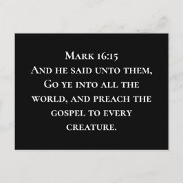 マルコ16:15世界のキリスト教の宣教に入りなさい ポストカード