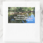 マルコ1:17後を追私と私はあなたを釣り人にする 長方形シール (バッグ)