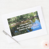 マルコ1:17後を追私と私はあなたを釣り人にする 長方形シール (封筒)