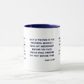 マルコ1:2 KJVバイブル聖句Verse Two-Tone Mug マグカップ (中央)