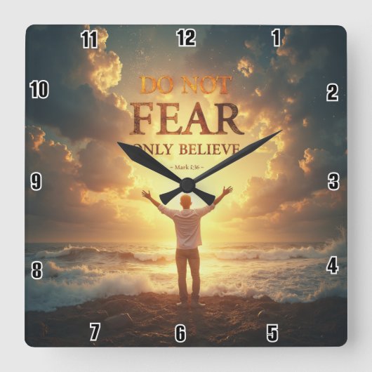 マルコ36信じだ スクエア壁時計 (正面)