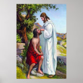 マルコ8:22-26イエスは盲人を癒す ポスター (正面)