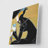 マルコ・ポーロの茶 スクエア壁時計 (傾斜)