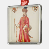 マルコ・ポーロは酒石の衣裳で服を着ました メタルオーナメント (左)