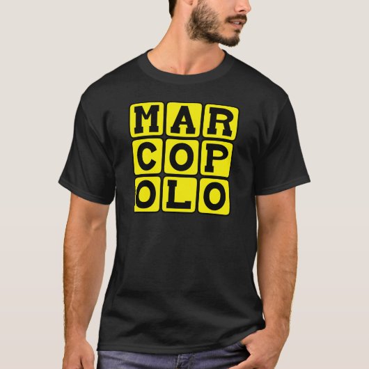 マルコ・ポーロ、イタリアンな探検家 Tシャツ (正面)