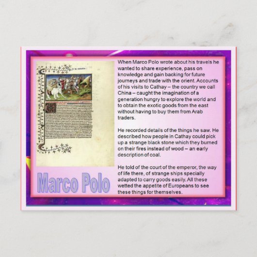 マルコ・ポ書ーロ ポストカード (正面)