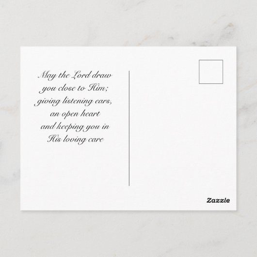 マルコ 12:31 愛する隣人を自分自身のように愛せよ 花 ポストカード (裏面)