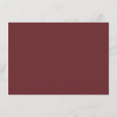 マルサラとアイボリー結婚ズインフォメーションゲスト エンクロージャーカード (裏面)