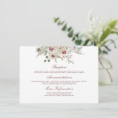 マルサラとアイボリー結婚ズインフォメーションゲスト エンクロージャーカード (スタンド正面)