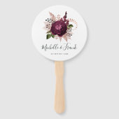 マルサラとバラ金ゴールドフローラヴィンテージウェディング ハンドファン (正面)