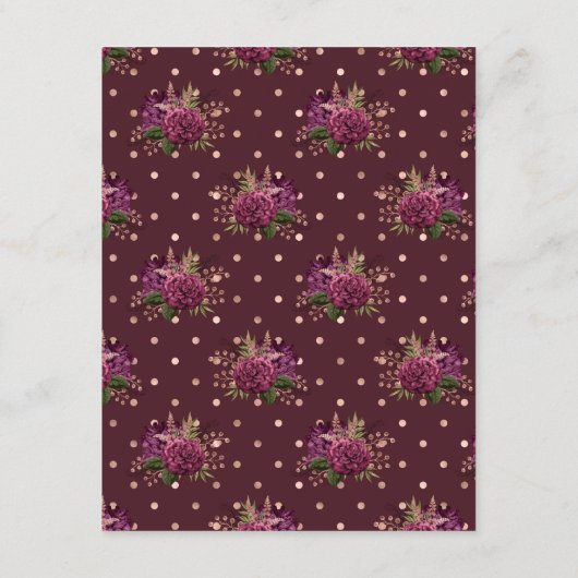 マルサラとバラ金ゴールド結婚フローラズゲスト詳細 エンクロージャーカード (裏面)