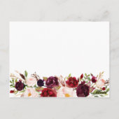 マルサラとピンクのフローラデート夜のアイディアカード ポストカード (裏面)