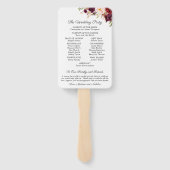 マルサラとピンクの花結婚式 プログラムファン ハンドファン (裏面)