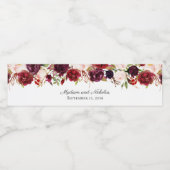 マルサラとピンク結婚のウォーターボトルラベル ペットボトルラベル (シングルラベル)