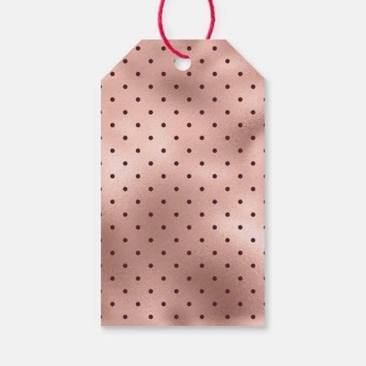 マルサラとローズゴールドの花模様 ギフトタグ (裏面)