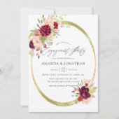 マルサラと赤面幾何学婚約パーティ 招待状 (正面)