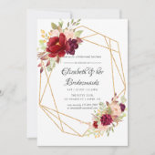 マルサラと赤面幾何学花嫁の昼食会 招待状 (正面)