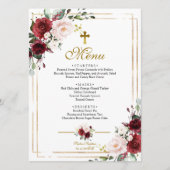 マルサラの花と金ゴールドフレームバプティスメニュー メニュー (正面)