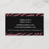 マルサラエレガントゼブラグリッターキス美容師 名刺 (裏面)