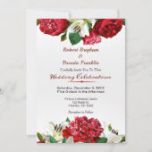 マルサラエレガントバラフローラ結婚式招待状 招待状 (正面)