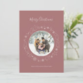 マルサラエレガントピンクフォトリースホリデーカード シーズンカード (スタンド正面)