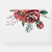 マルサラエレガントレッドローズ素朴結婚ズ ゲストブック (裏面)