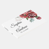 マルサラエレガントレッドローズ素朴結婚ズ ゲストブック (コーナー)