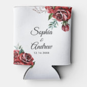 マルサラエレガントレッドローズ素朴結婚ズ 缶クーラー (正面)