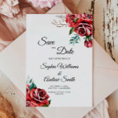 マルサラエレガント・レッド素朴・ローズ セーブザデート