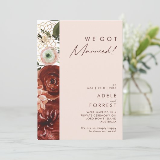 マルサラオータムフローラ赤面駆け落ち告知 招待状 (スタンド正面)