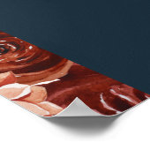 マルサラオータムフローラ |ネイビーカード&ギフトカスタム ポスター (角)