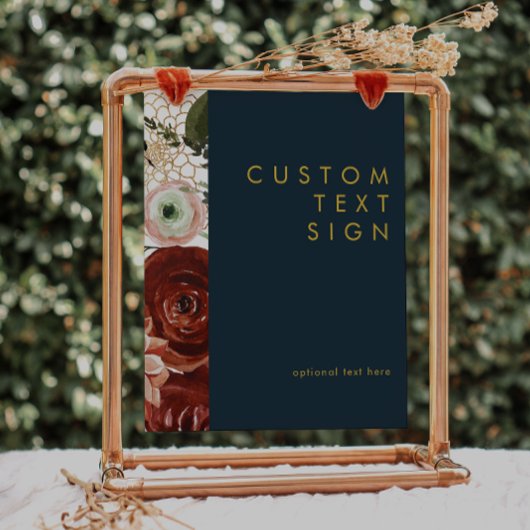 マルサラオータムフローラ |ネイビーカード&ギフトカスタム ポスター