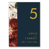 マルサラオータムフローラ |ネイビーテーブル番号 テーブルナンバー (裏面)