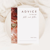 マルサラオータムフローラ |ネイビー結婚ズアドバイスカード アドバイスカード