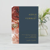 マルサラオータムフローラ |ネイビー結婚全員 招待状 (スタンド正面)