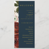 マルサラオータムフローラ |ネイビー結婚式 プログラム (正面)