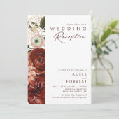 マルサラオータムフローラ |ホワイトウェディングレセプション 招待状 (スタンド正面)