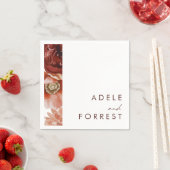 マルサラオータムフローラ |ホワイト結婚のナプキンス スタンダードカクテルナプキン (インサイチュ)