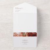 マルサラオータムフローラ |ホワイト・シールと送信 オールインワン招待状 (外側)