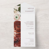 マルサラオータムフローラ |ホワイト・シールと送信 オールインワン招待状 (内側)