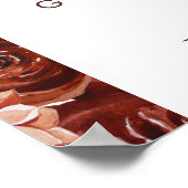 マルサラオータムフローラ |白いカードとギフトサイン ポスター (角)