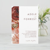 マルサラオータムフローラ |白い結婚式招待状 招待状 (スタンド正面)