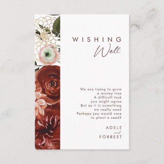 マルサラオータムフローラ |白結婚の願い井戸 エンクロージャーカード (正面)