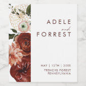 マルサラオータムフローラ |白結婚ワインのラベル ワインラベル (シングルラベル)