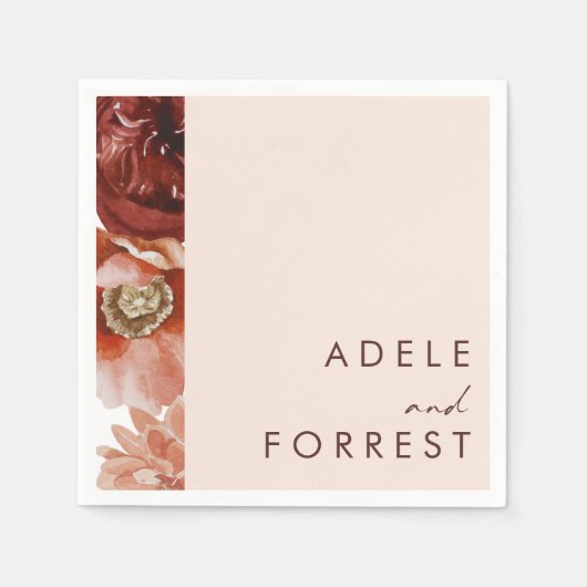 マルサラオータムフローラ |赤面結婚のナプキンス スタンダードカクテルナプキン (正面)
