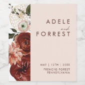 マルサラオータムフローラ |赤面結婚のワインラベル ワインラベル (シングルラベル)