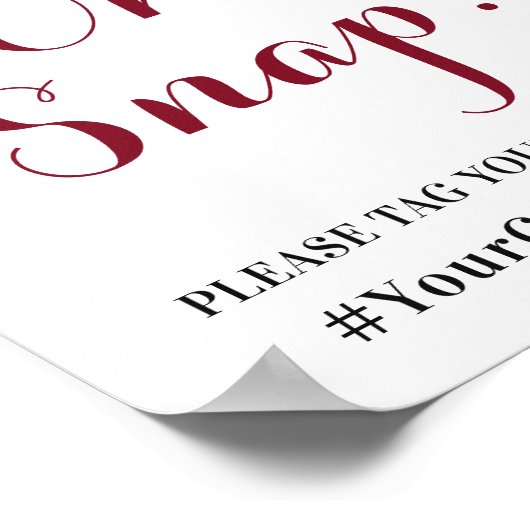 マルサラカスタムフローラInstagramハッシュタグパーティー記号 ポスター (角)