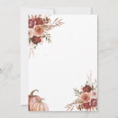 マルサラカボンプキンアーチ秋インラブベビーシャワー 招待状 (裏面)