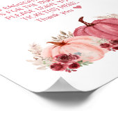 マルサラカボンプキンベビーシャワーおむつラッフルサイン ポスター (角)