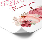 マルサラカボンプキンベビーシャワーおむつラッフルサイン ポスター (角)